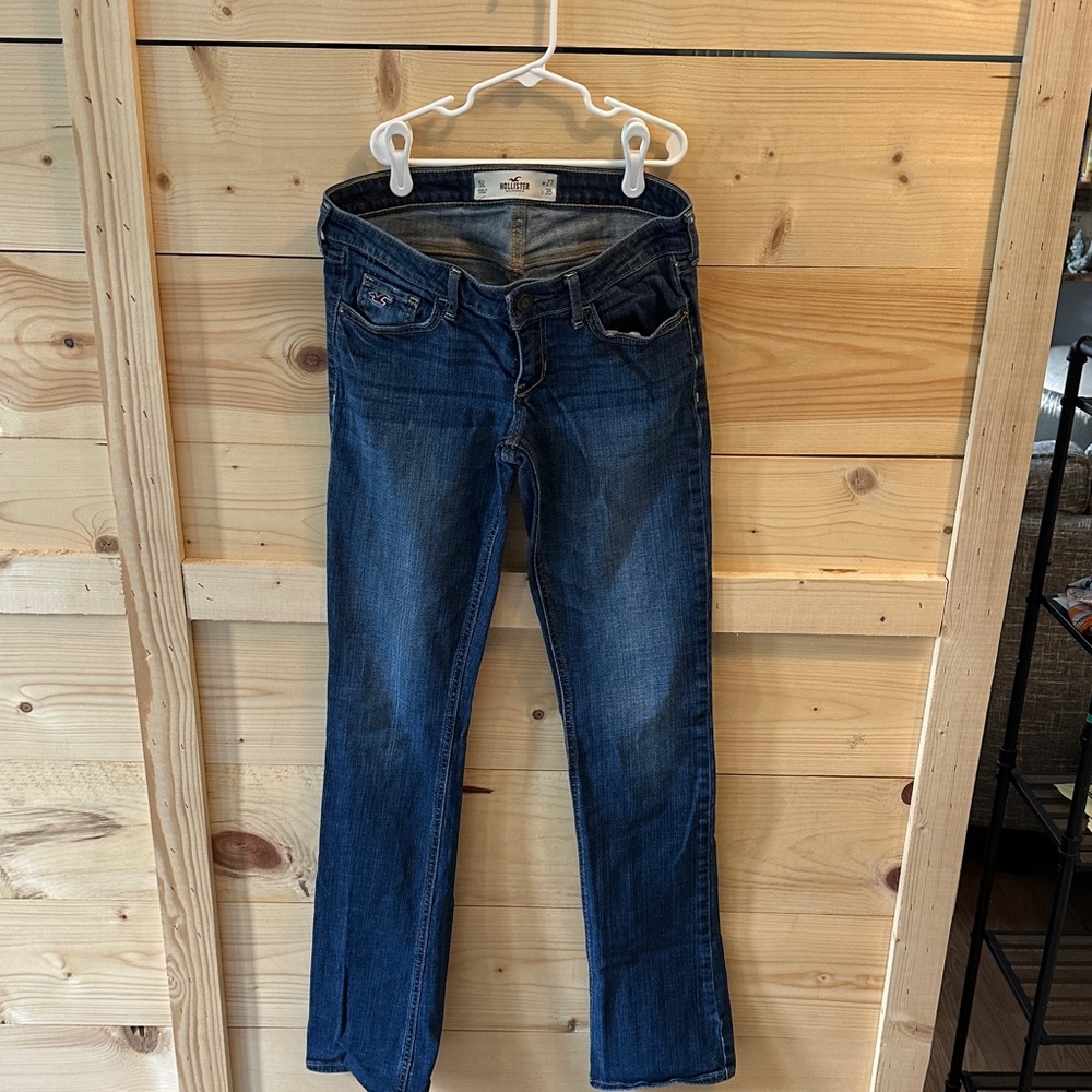 Hollister Dark Blue Straight Leg Jeans